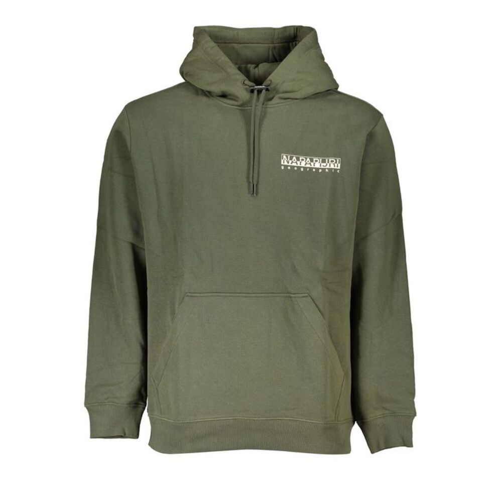 Napapijri Verde Cotton Men Sweatshirt with Men's Hood